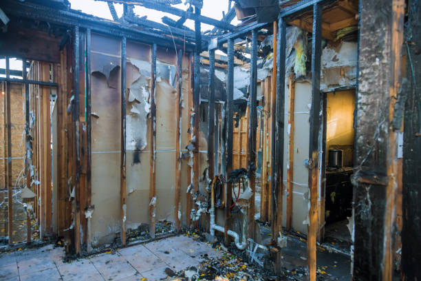 Professional Fire Damage Removal technician working in Crystal Springs, MS